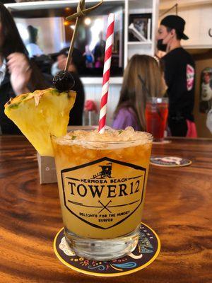 16th Street Spiked Rum Smash - keep the glass when ordering this tiki drink