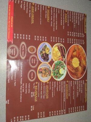 Inside menu