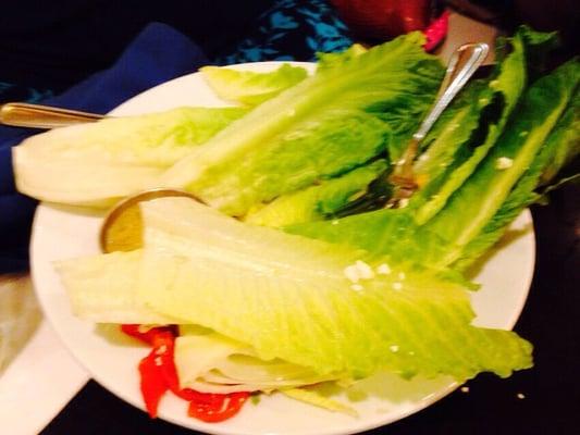 My friend wasn't happy with the salad. Just lettuce with little else.