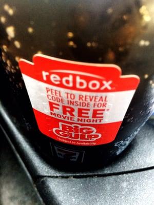 Free Red Box movie with purchase of a discounted Big Gulp. 99 cents currently.