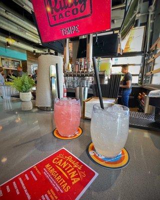 Full bar with margaritas, cocktails and beer