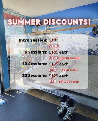 Major savings on summer training :)