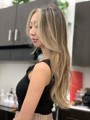 Balayage and Haircut. 
Service - New Guest Block 4: Balayage and haircut. Price $325