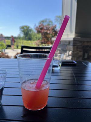 Wine slushie on the patio