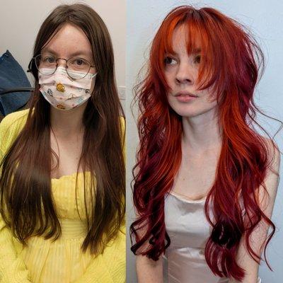 Red hair transformation