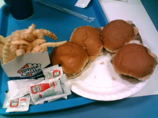 First White Castle Burger - Family and friends Pre-Grand Opening 1/17/13