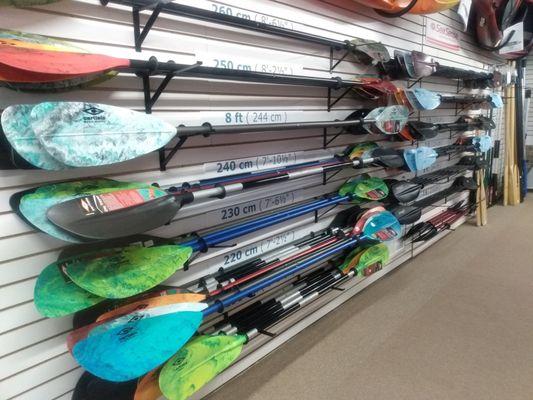 We have a large selection of kayak paddles, boat oars and canoe paddles !