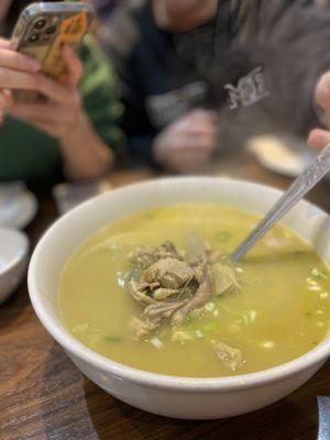 Stewed Chicken and pork tripe soup