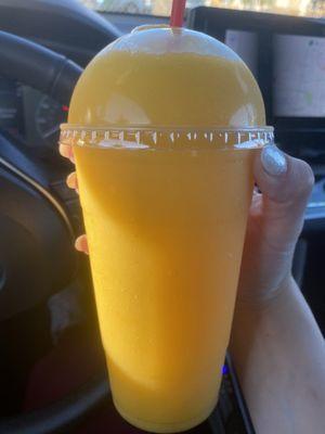 Mango/orange smoothie.