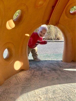 Playground equipment.