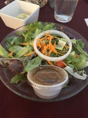 Salad with balsamic dressing, very good and again, fresh!