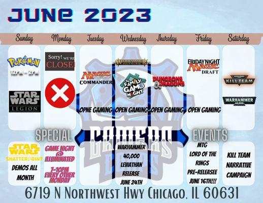 Check out the June Event Schedule!