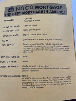 Naca Mortgage 
 The best mortgage in America