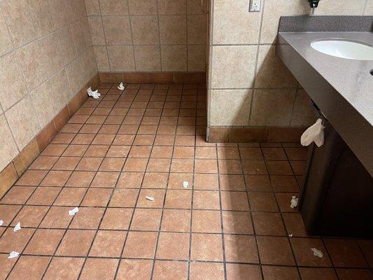 Tissue paper in the restroom