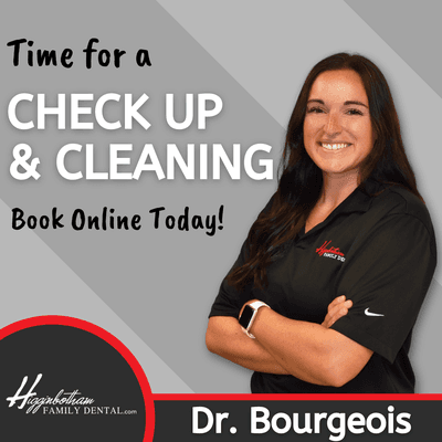 Time for a check up and cleaning with Dr. Bourgeois