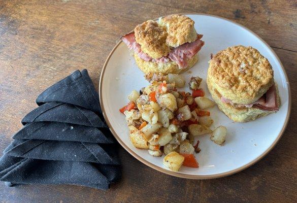 Brown sugar Ham biscuits