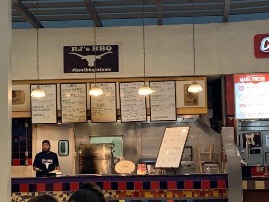 RJs BBQ in food court, Sunrise Mall.