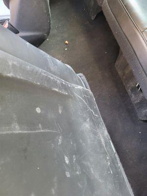 Back of seats destroyed