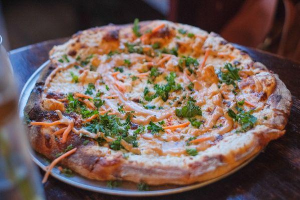 Honey chicken seasonal pizza