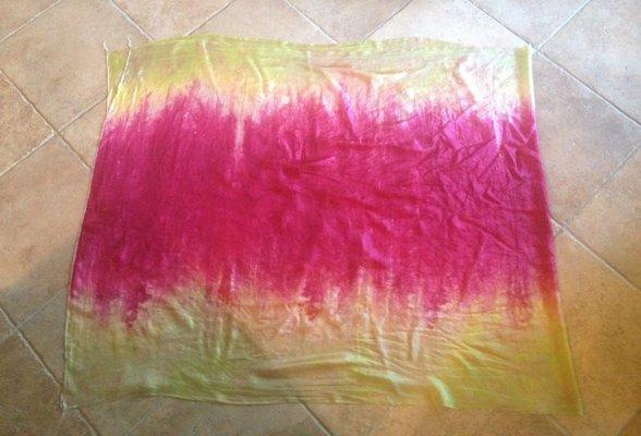 Silk habotai and acid dyes