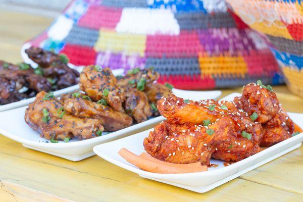 Korean Seoul Wings and Sesame Ginger Wings