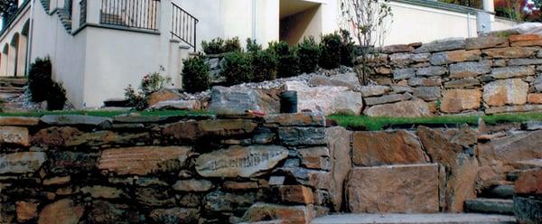 Rock Wall, Dom Chiola Landscaping Corp. in Fairview, NJ