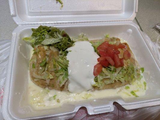 Chicken chimichanga lunch portion