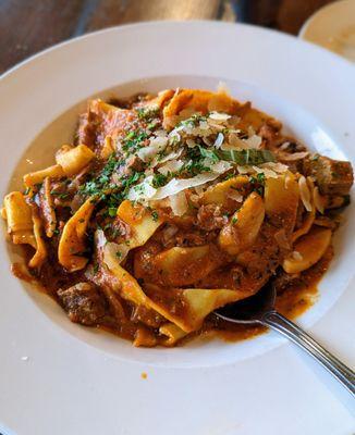 The Special: PAPPARDELLE with beef rib and porcini