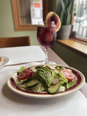 The salad.  (Sort of a meal in itself)