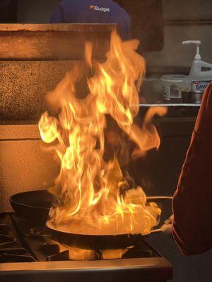 BBQ Chicken in being made. Fancy that!