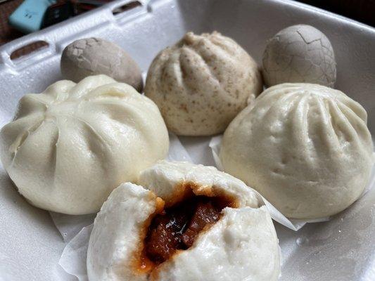 Bao buns and tea eggs