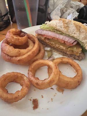 Great cowboy burger, the rings were great.