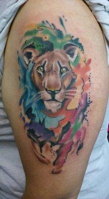 Water Color Lion done by Artist Greg