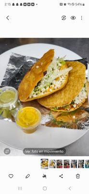 Gorditas de pollo con arroz