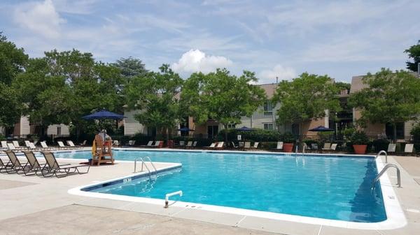 The Crossings at Plainsboro swimming pool! Open from Memorial Day to Labor Day and there is always a life guard on duty!