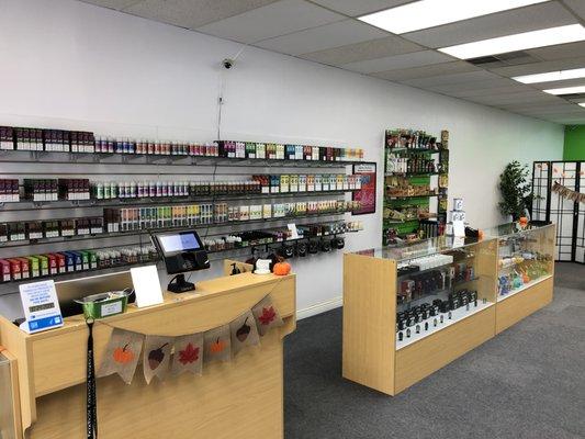 E-juices, Pod Devices, Mods, Batteries Disposables, Coils, & Tanks