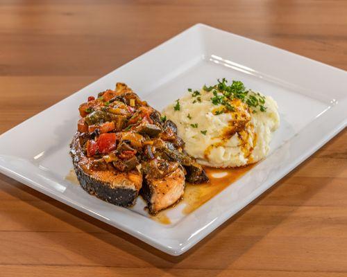 Salmon Sauce & Mashed Potatoes