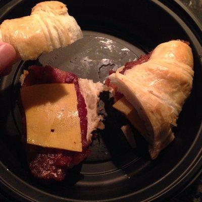 My $6 breakfast croissant. Cold cold cold and cold:( Disappointing.