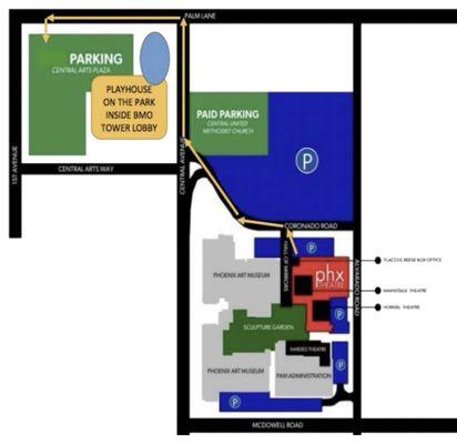 Helpful map of where the venue actually is and where to park.