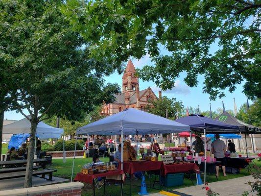 Courthouse and Labor Day festivities on the square