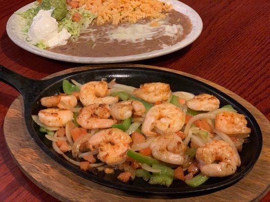 Shrimp fajitas