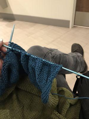 Knitting while I wait to be called back