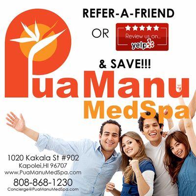 Refer a Friend or Family Member and save!!! Call us today!!!