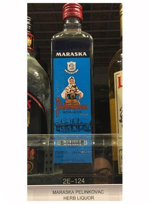 Favorite and very famous liquer Pelinkovac "Maraska" Zadar, Croatia