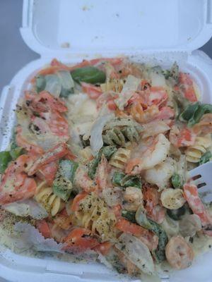 RASTA PASTA WITH SHRIMP