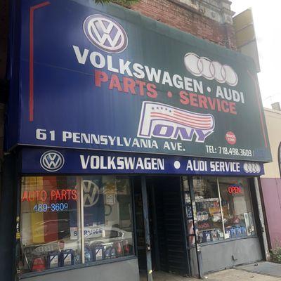 Pony Auto Service NEW/USED VW AUDI PARTS          61 Pennsylvania Ave Brooklyn NY 11207