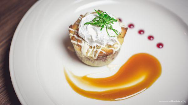 Budino di Pane con Uvette e Caramello