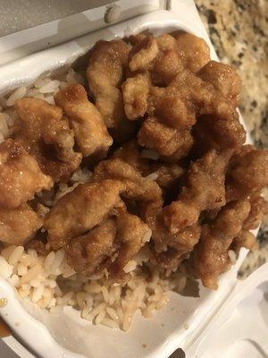 Orange chicken bowl