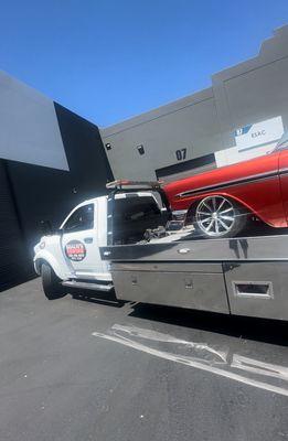 Shaun delivering a one-of-kind 1956 Chevy Nomad