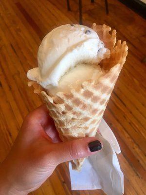 Cannoli in a waffle cone